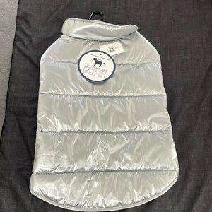 Charter Club size large silver dog puffy jacket - new